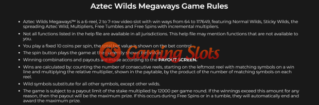 Game Rules for Britain's Got Talent Megaways***(NO FREE PLAY) slot from Iron Dog Studio