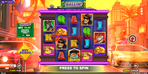 Base Game for Ballin' slot from BluePrint Gaming