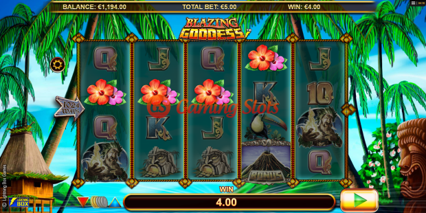 Base Game for Blazing Goddess slot from Lightning Box Games
