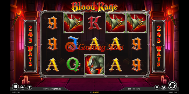 Blood Rage slot base game by 1X2 Gaming