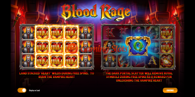 Blood Rage slot game intro by 1X2 Gaming
