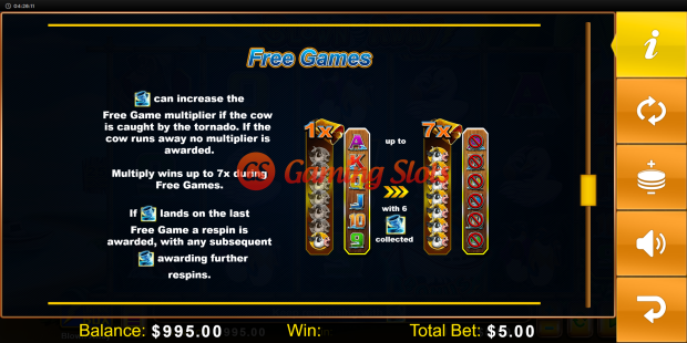 Pay Table for Blown Away slot from Lightning Box Games