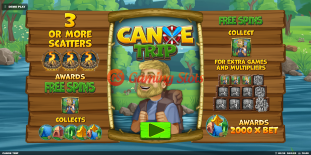 Game Intro for Canoe Trip slot from BluePrint Gaming