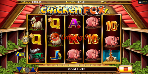 Base Game for Chicken Fox slot from Lightning Box Games