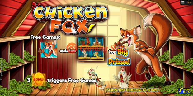 Game Intro for Chicken Fox slot from Lightning Box Games