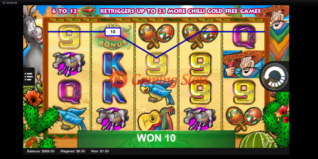 Base Game for Chilli Gold slot from Lightning Box Games