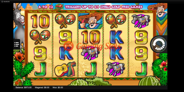 Base Game for Chilli Gold slot from Lightning Box Games