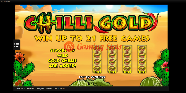 Game Intro for Chilli Gold slot from Lightning Box Games