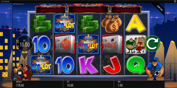 Base Game for Cop the Lot Jackpot King slot from BluePrint Gaming