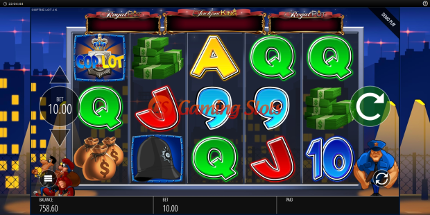 Base Game for Cop the Lot Jackpot King slot from BluePrint Gaming