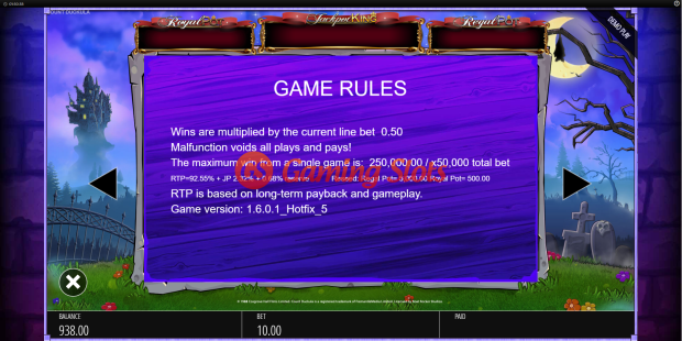 Game Rules for Count Duckula slot from BluePrint Gaming