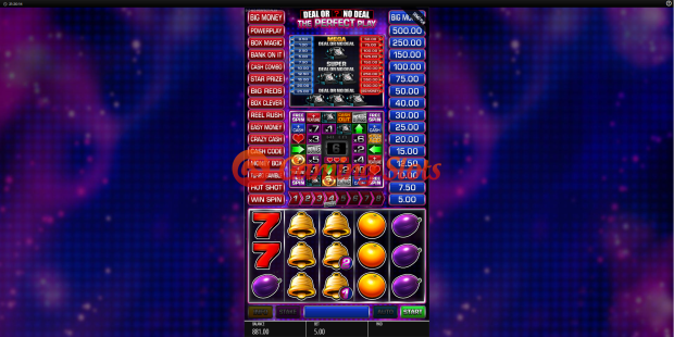 Base Game for Deal or No Deal: The Perfect Play slot from BluePrint Gaming