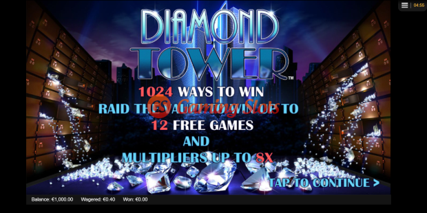 Game Intro for Diamond Tower slot from Lightning Box Games