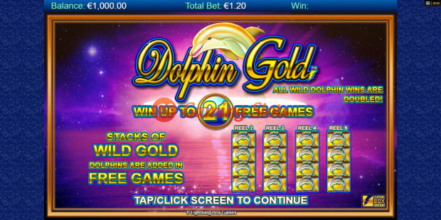 Game Intro for Dolphin Gold slot from Lightning Box Games