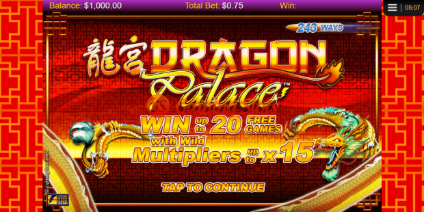 Game Intro for Dragon Palace slot from Lightning Box Games