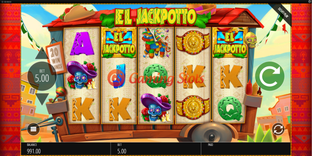 Base Game for El Jackpotto slot from BluePrint Gaming