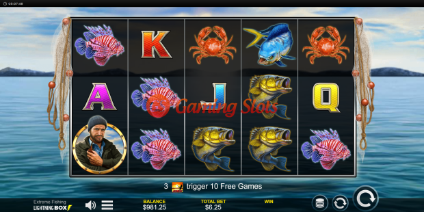 Base Game for Extreme Fishing slot from Lightning Box Games