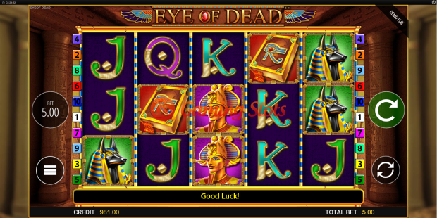 Base Game for Eye of Dead slot from BluePrint Gaming