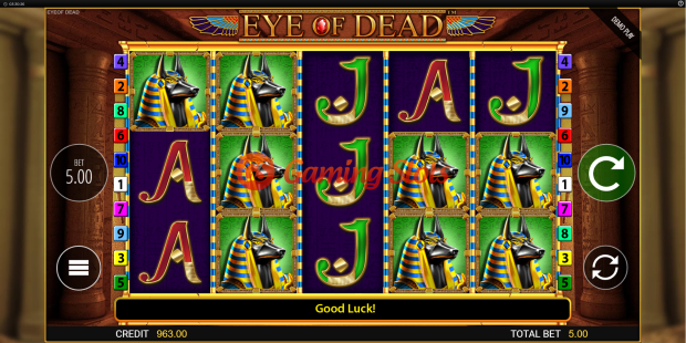 Base Game for Eye of Dead slot from BluePrint Gaming