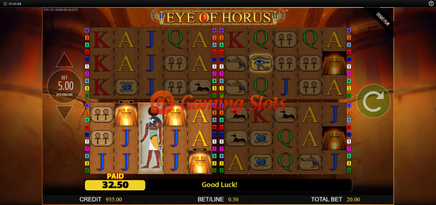 Base Game for Eye of Horus Power 4 Slots slot from BluePrint Gaming