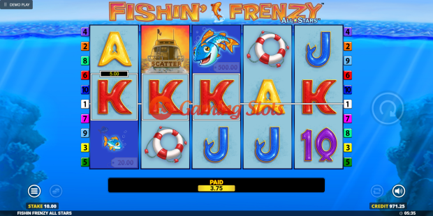 Base Game for Fishin' Frenzy All Stars slot from BluePrint Gaming