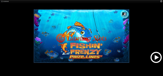 Game Intro for Fishin Frenzy Prize Lines slot from BluePrint Gaming