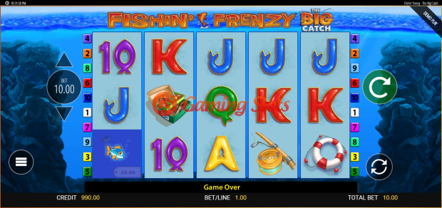 Base Game for Fishin’ Frenzy The Big Catch slot from BluePrint Gaming