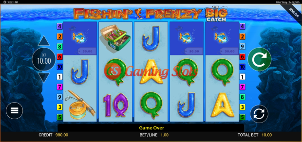 Base Game for Fishin’ Frenzy The Big Catch slot from BluePrint Gaming