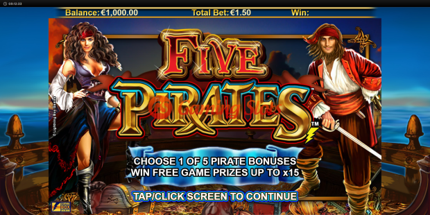 Game Intro for Five Pirates slot from Lightning Box Games