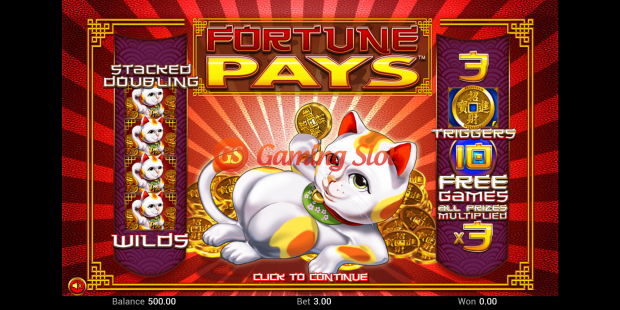 Game Intro for Fortune Pays slot from Lightning Box Games