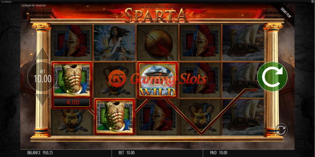 Base Game for Fortunes of Sparta slot from BluePrint Gaming