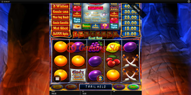 Base Game for Genie Jackpots Cave of Wonders slot from BluePrint Gaming