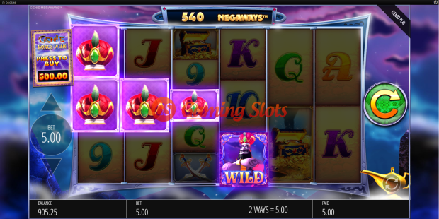 Base Game for Genie Jackpots Megaways slot from BluePrint Gaming