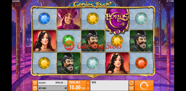 Game Intro for Genie's Touch slot from Quickspin