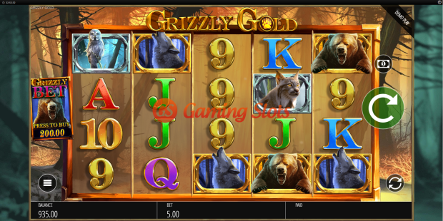 Base Game for Grizzly Gold slot from BluePrint Gaming