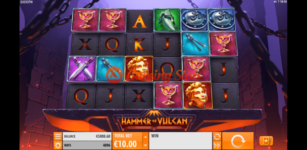 Game Intro for Hammer of Vulcan slot from Quickspin