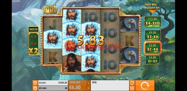 Base Game for Hidden Valley slot from Quickspin
