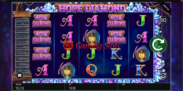 Base Game for Hope Diamond slot from BluePrint Gaming