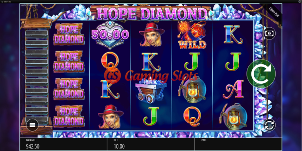 Base Game for Hope Diamond slot from BluePrint Gaming