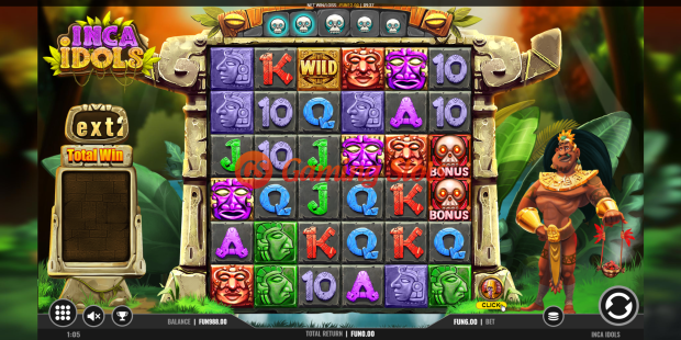 Inca Idols slot base game by 1X2 Gaming