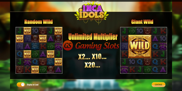 Inca Idols slot game intro by 1X2 Gaming
