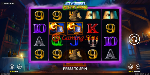 Base Game for Jack o'Lantern's Mystery Mirrors slot from BluePrint Gaming