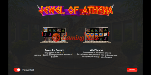 Jewel of Athena slot game intro by 1X2 Gaming
