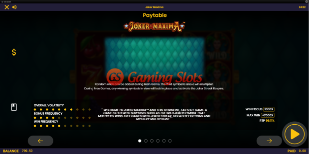 Game Intro for Joker Maxima slot from BluePrint Gaming