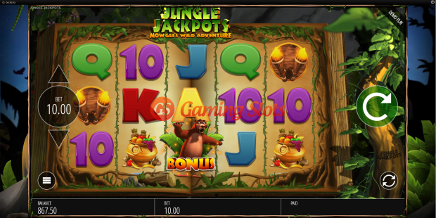 Base Game for Jungle Jackpots slot from BluePrint Gaming