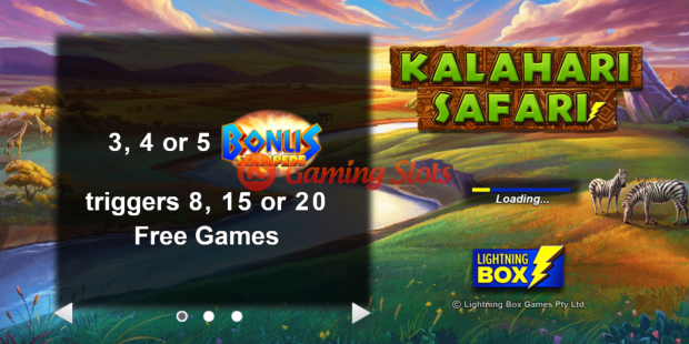 Game Intro for Kalahari Safari slot from Lightning Box Games