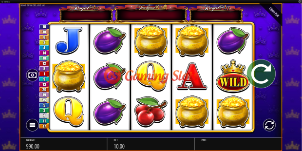 Base Game for King Spin Deluxe slot from BluePrint Gaming