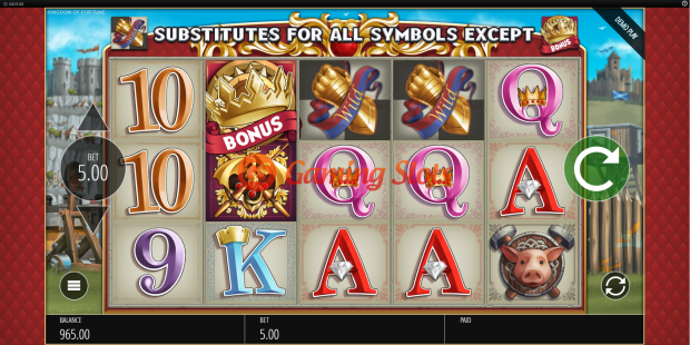 Base Game for Kingdom of Fortune slot from BluePrint Gaming