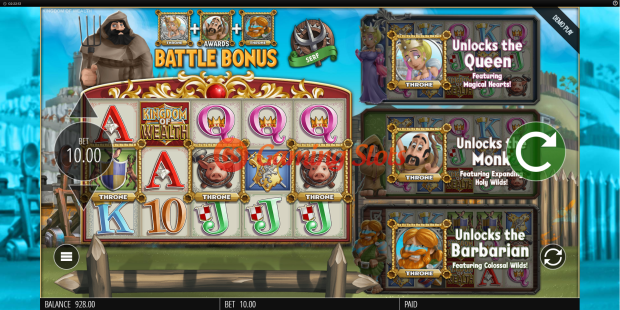 Base Game for Kingdom of Wealth slot from BluePrint Gaming