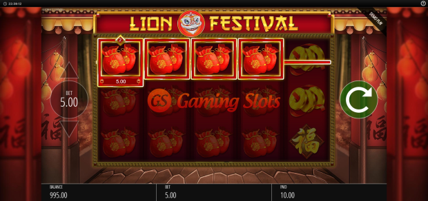 Base Game for Lion Festival slot from BluePrint Gaming